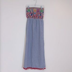 Christophe Sauvat Cotton Dress Embroidered Top